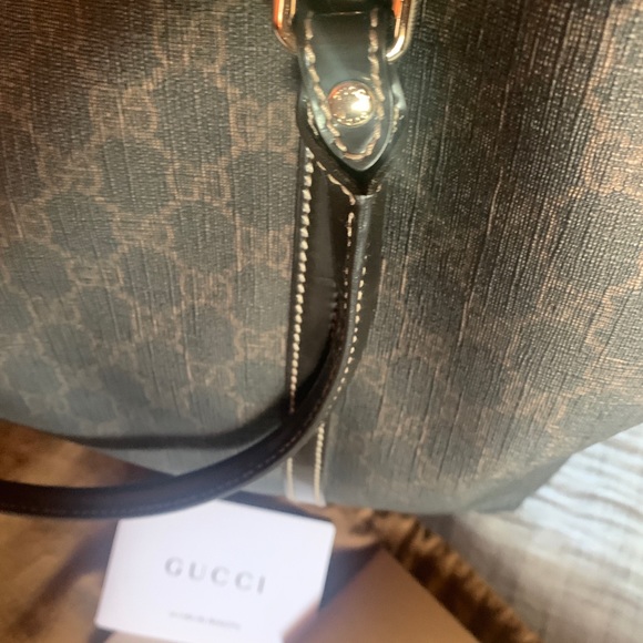 💯Authentic Gucci Coated Canvas Tote - Picture 4 of 12